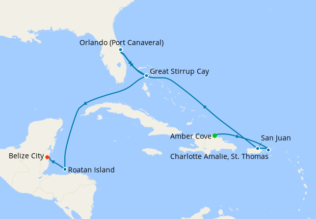 Cruise Itinerary Map