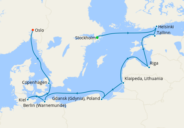 Cruise Itinerary Map