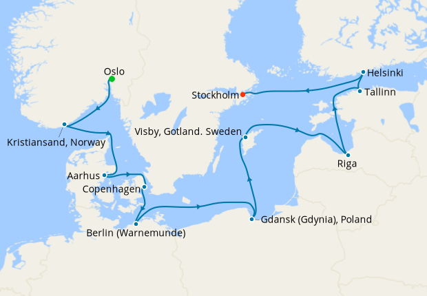 Cruise Itinerary Map