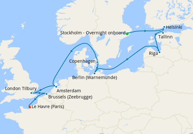 Cruise Itinerary Map