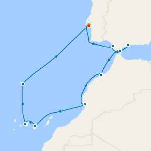 Spain, Gibraltar & Canary Islands from Lisbon with Stay