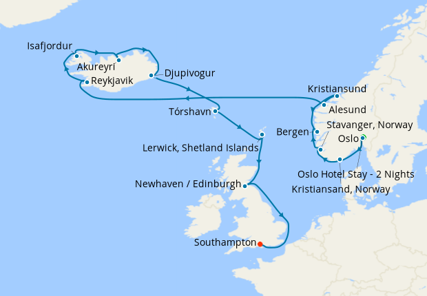 Cruise Itinerary Map