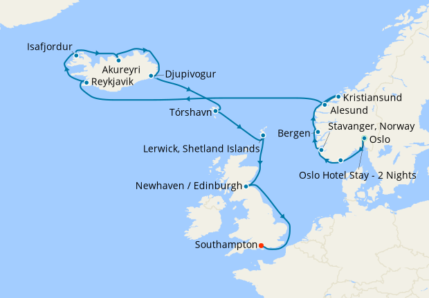 Cruise Itinerary Map