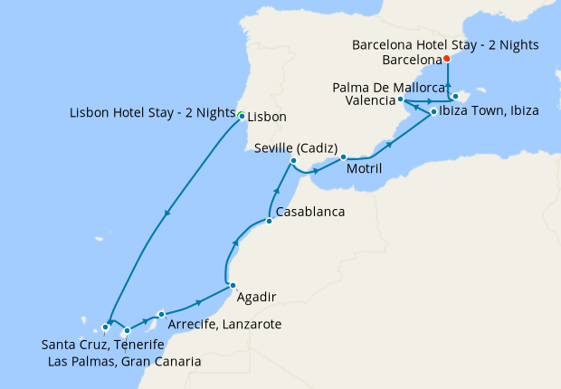 Cruise Itinerary Map