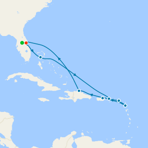Caribbean with Dominican Republic & Antigua from Port Canaveral with Orlando Stay