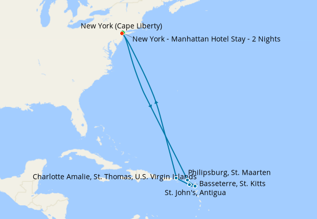 Cruise Itinerary Map