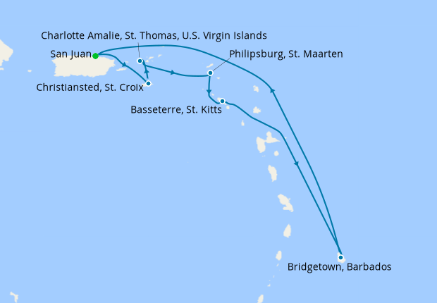 Cruise Itinerary Map