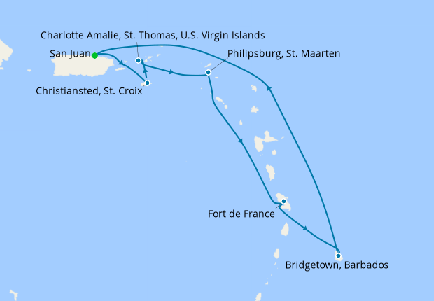 Cruise Itinerary Map