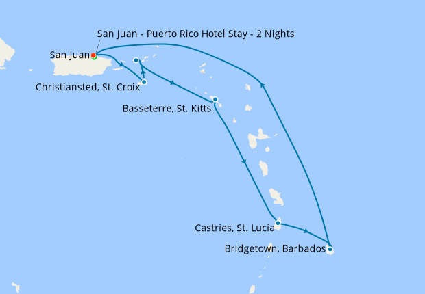 Southern Caribbean From San Juan With Stay Royal Caribbean 19th July   325399 