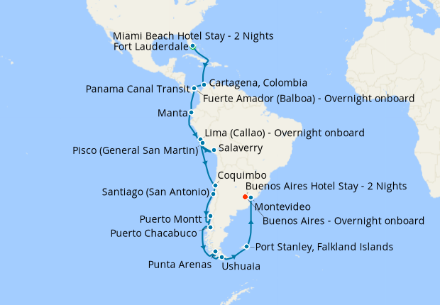 Cruise Itinerary Map