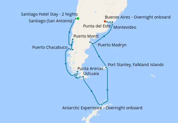 Cruise Itinerary Map