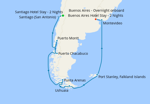 Cruise Itinerary Map