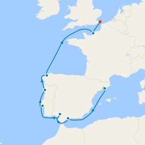Spain, Portugal & France from Barcelona to Dover with Stay