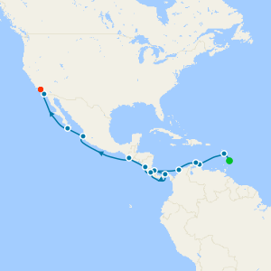 Extended Journey to the Sunny Caribbean & Golden California