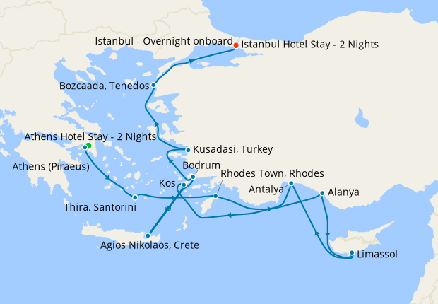Bosphorus Beauty & the Black Sea with Athens and Istanbul Stays