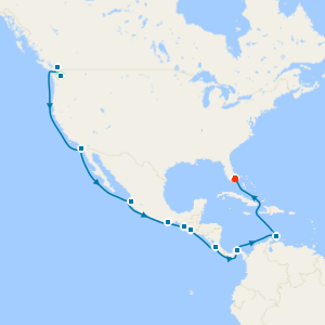 Panama Canal with Seattle & Miami Beach Stays