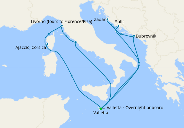 Cruise Itinerary Map