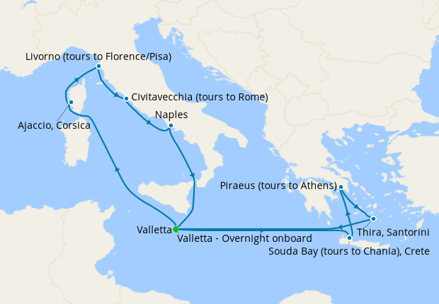 Cruise Itinerary Map