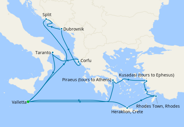 Cruise Itinerary Map
