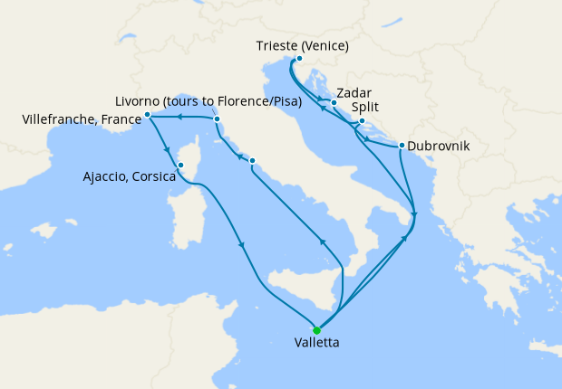 Cruise Itinerary Map