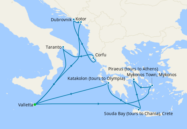 Cruise Itinerary Map