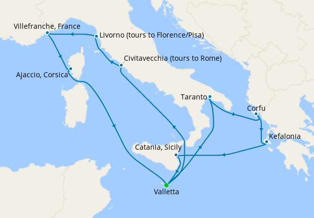 Cruise Itinerary Map