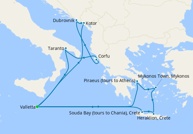 Cruise Itinerary Map