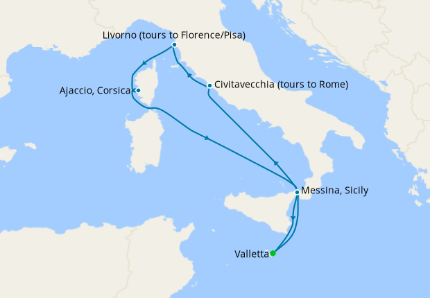 Cruise Itinerary Map