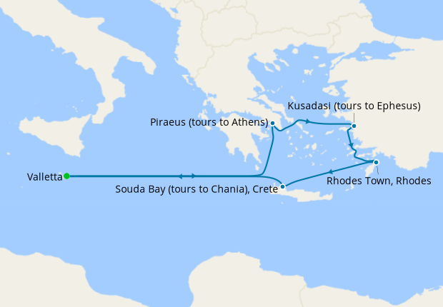 Cruise Itinerary Map