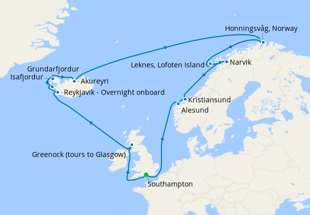 Cruise Itinerary Map