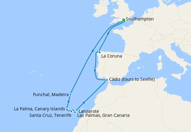 Cruise Itinerary Map