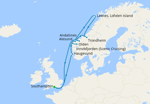 Norwegian Fjords from Southampton, P&O Cruises, 24th April 2025 