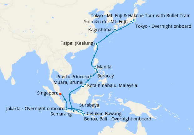 Cruise Itinerary Map
