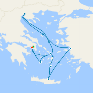 Idyllic Aegean from Athens with Stay