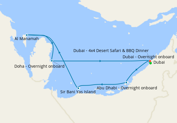 Arabia Intensive Voyage from Dubai with Stay