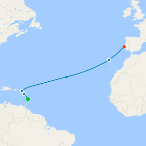 Caribbean & Atlantic Passage from Barbados to Lisbon