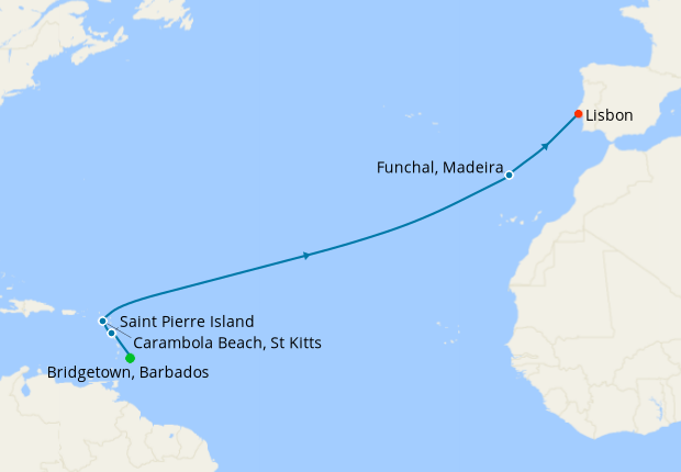 Cruise Itinerary Map