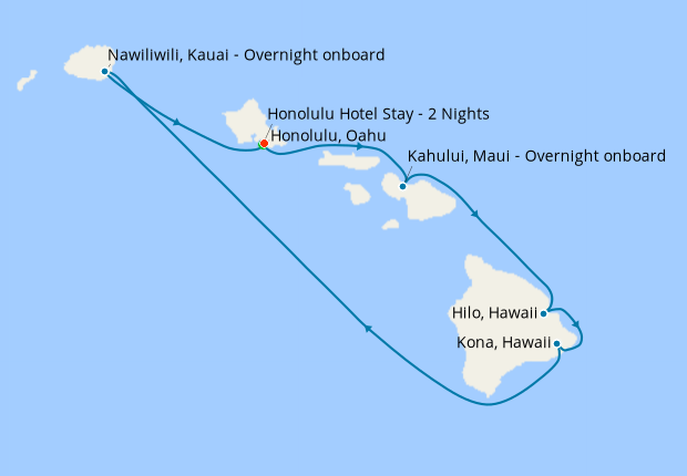 Hawaiian Islands Explorer with Waikiki Beach Stay, Norwegian Cruise 