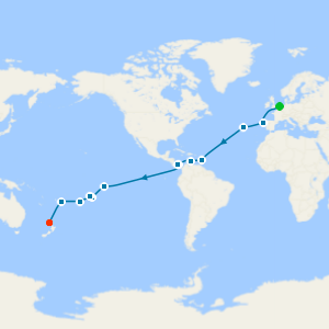 Rotterdam to Auckland