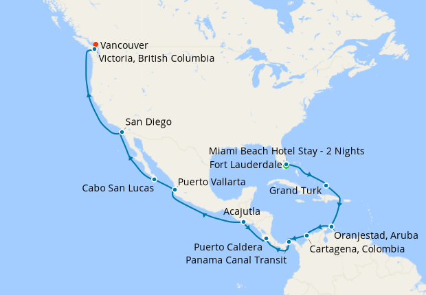 Cruise Itinerary Map