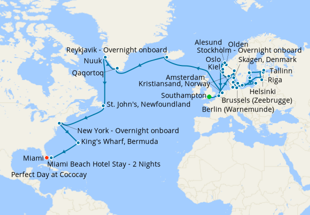 cruises from southampton to greenland