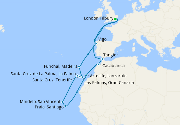 Cruise Itinerary Map