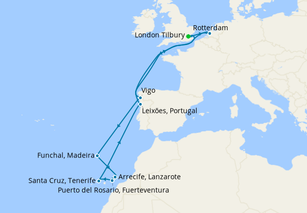 Cruise Itinerary Map