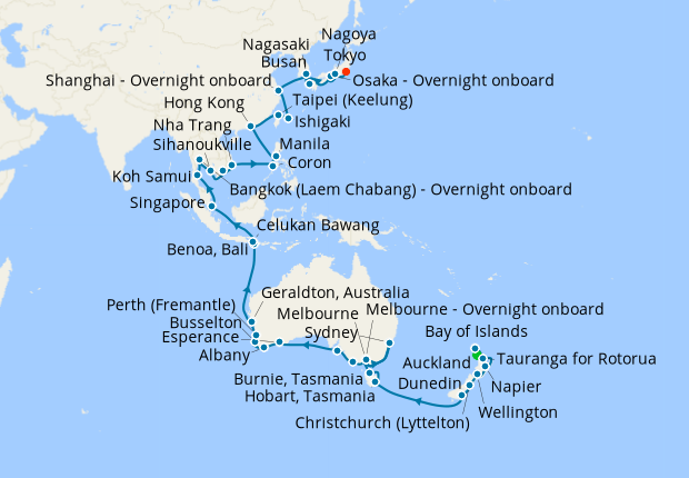 Cruise Itinerary Map