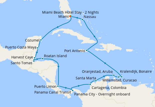 Cruise Itinerary Map