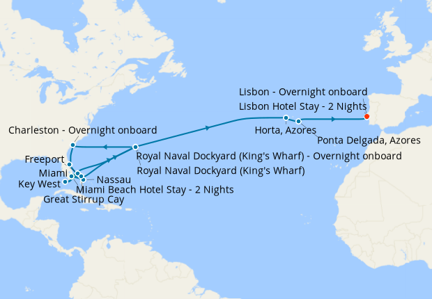 Cruise Itinerary Map