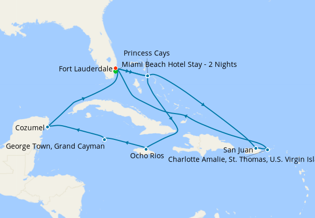 Cruise Itinerary Map