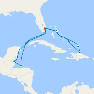 Eastern & Western Caribbean Adventurer from Ft. Lauderdale with Miami Beach Stay