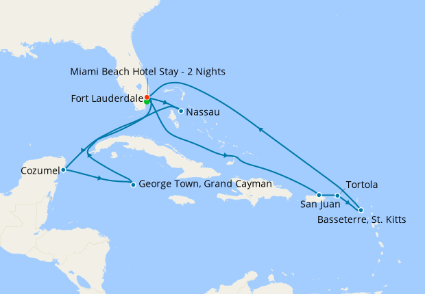 San Juan Bahamas Grand Cayman With Miami Beach Stay Celebrity   330122 