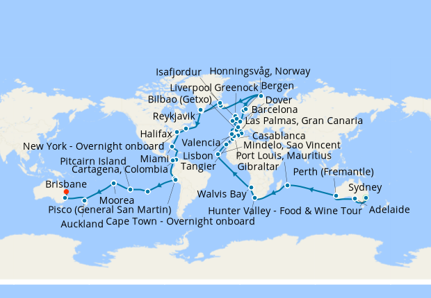 Cruise Itinerary Map